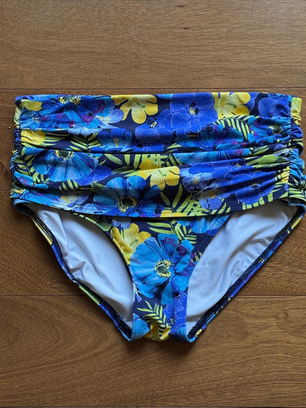 Lands End - Floral High-Waist Bikini Bottoms.